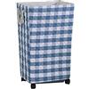 Vacchetti Giuseppe Vacchetti 1992140000 Cestone Tessuto Azzurro Rettangolare con Rotelle, Grande