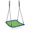 Relaxdays Altalena a Nido per Esterni, Dondolo per Il Giardino, Regolabile, Carico Fino a 100 kg, LP76x103 cm, Verde Blu