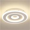 Comely Plafoniera LED Soffitto Girare Moderno, 28W 28cm Lampada da Soffitto, Bianco Lampadario Soffitto per Camera da Letto, Soggiorno, Luce Naturale 4500K