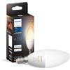 Philips Hue Lampadina smart LED a candela E14, Confezione singola | 4 W, Luce bianca da calda a fredda, Dimmerabile, Smart Home, Controllo con bluetooth e Hue App, Compatibile con Alexa