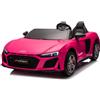 Piston Car Auto Elettrica per Bambini Audi R8 Big 24V Rosa con Sedile in Pelle