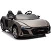 Piston Car Auto Elettrica per Bambini Audi R8 Big 24V Grigio con Sedile in Pelle