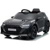 Piston Car Auto Elettrica Bambini Audi RS6 GT Nero 12V con LED Radiocomando