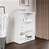 DEGHI Libreria 82x112h cm bianco lucido con ripiani regolabili - Homely office