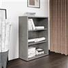 DEGHI Libreria 82x112h cm grigio cemento con ripiani regolabili - Homely office