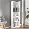 DEGHI Libreria 58x170h cm in legno bianco con 5 ripiani - Power