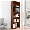 DEGHI Libreria 58x170h cm in legno rovere noce con 5 ripiani - Power