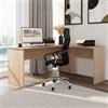 DEGHI Scrivania angolare 160x145 cm in legno rovere sonoma con passacavi - Janer