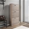DEGHI Scarpiera salvaspazio 60x117h cm rovere con 3 ante a ribalta - Sonic