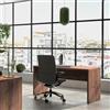 DEGHI Scrivania 138x68 cm noce brera con spessore top da 30 mm - Historic brown