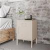 DEGHI Comodino 40x60h cm in acciaio verniciato crema con 1 anta - Easton