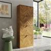 DEGHI Scarpiera 60x153h cm in legno rovere chiaro effetto parquet con 4 ante a ribalta - Mufasa