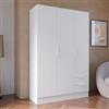 DEGHI Armadio 120x184h cm bianco opaco con 3 ante e 2 cassetti - Delhi