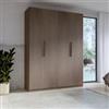 DEGHI Armadio battente 183x240h cm 4 ante reversibili con soft close bronzo - Codey
