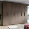 DEGHI Armadio battente 318x240h cm 7 ante reversibili con soft close bronzo - Codey