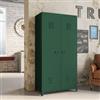 DEGHI Armadio 90x180h cm in acciaio verniciato verde con 2 ante - Easton