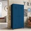 DEGHI Armadio 90x180h cm in acciaio verniciato blu petrolio con 2 ante - Easton