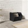 DEGHI Contenitore impilabile 36x30h cm in metallo nero opaco - Easton