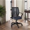 DEGHI Sedia da ufficio girevole in tessuto mesh grigio scuro e schienale traspirante con supporto lombare - Wilson
