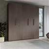 DEGHI Armadio battente 228x240h cm 5 ante reversibili con soft close bronzo - Codey