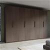 DEGHI Armadio battente 364x240h cm 8 ante reversibili con soft close bronzo - Codey