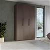 DEGHI Armadio battente 137x240h cm 3 ante reversibili con soft close bronzo - Codey