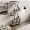 DEGHI Libreria 94x180 cm rovere con struttura in metallo nero - Dandi