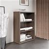 DEGHI Libreria 82x112h cm rovere tartufo con ripiani regolabili - Homely office