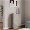 DEGHI Scarpiera 60x82h cm cashmere opaco cannettato con 2 ante a ribalta - Ayla