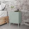 DEGHI Comodino 40x60h cm in acciaio verniciato verde salvia con 1 anta - Easton