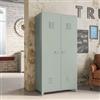 DEGHI Armadio 90x180h cm in acciaio verniciato verde salvia con 2 ante - Easton