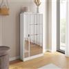 DEGHI Scarpiera 80x151h cm bianco con 5 ante a specchio - Brais