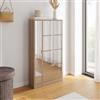 DEGHI Scarpiera 80x151h cm effetto rovere con 5 ante a specchio - Brais