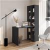 DEGHI Scrivania 120x60 cm antracite con libreria integrata h182 cm - Sketto