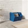 DEGHI Contenitore impilabile 36x30h cm in metallo blu petrolio - Easton