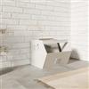 DEGHI Contenitore impilabile 36x30h cm in metallo crema - Easton