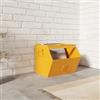 DEGHI Contenitore impilabile 36x30h cm in metallo giallo - Easton
