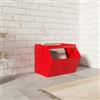 DEGHI Contenitore impilabile 36x30h cm in metallo rosso - Easton