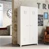 DEGHI Armadio 90x180h cm in acciaio verniciato bianco con 2 ante - Easton