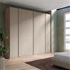 DEGHI Armadio battente 273x240h cm 6 ante reversibili con soft close cashmere e maniglione - Jessie