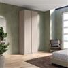 DEGHI Armadio battente 92x240h cm 2 ante reversibili con soft close cashmere - Jessie