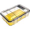 PELI M50 Micro Case - Protezione compatta per attrezzature di valore e utensili compatti; Resistente all'acqua, alla polvere e agli urti; Volume 1 litro; Colore: GIALLO/TRASPARENTE