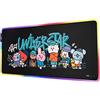 Grupo Erik BT21 Tappetino Mouse XXL 90x40 cm | LED Gaming | Tappetino Scrivania, Impermeabile, Antiscivolo, Accessori Gaming per Scrivania, 14 Effetti Luce LED, Cavo USB