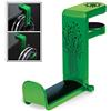 ENHANCE Supporto per Cuffie Gaming - Supporto Cuffie da Tavolo con Braccio Rotante Regolabile 360, Morsetto per Scrivania sul Design, Misura Universale e Organizer per Clip per Cavo Integrato - Verde