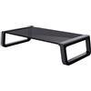 Trust Monta Supporto per Monitor Ergonomico 41 x 22 x 10 cm, Nero | Rialzo Monitor da Scrivania in Vetro Temperato, Organizzatore Scrivania per Laptop Computer PC Portatile Desktop Ufficio