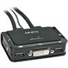 Lindy 42341 KVM Switch Compact USB Audio DVI, 2 Porte
