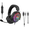 Speedlink CONUX - Cuffie Gaming Cablate RGB con microfono per PC PS5/PS4/ Xbox Series X/S/Switch, illuminazione RGB, con cavo jack da 3,5 mm, adattatore a Y, nero