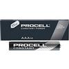 Duracell Batteria alcalina, Micro, AAA, LR03, 1,5 V Procell Constant, Retail Box (Confezione da 10), Multicolore, 5000394149199