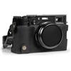 MegaGear Custodia per fotocamera in vera pelle Ever Ready compatibile con Fujifilm X100VI (Nero)