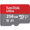 SanDisk 256GB Ultra scheda microSDXC + adattatore SD fino a 150 MB/s con prestazioni app A1 UHS-I Class 10 U1